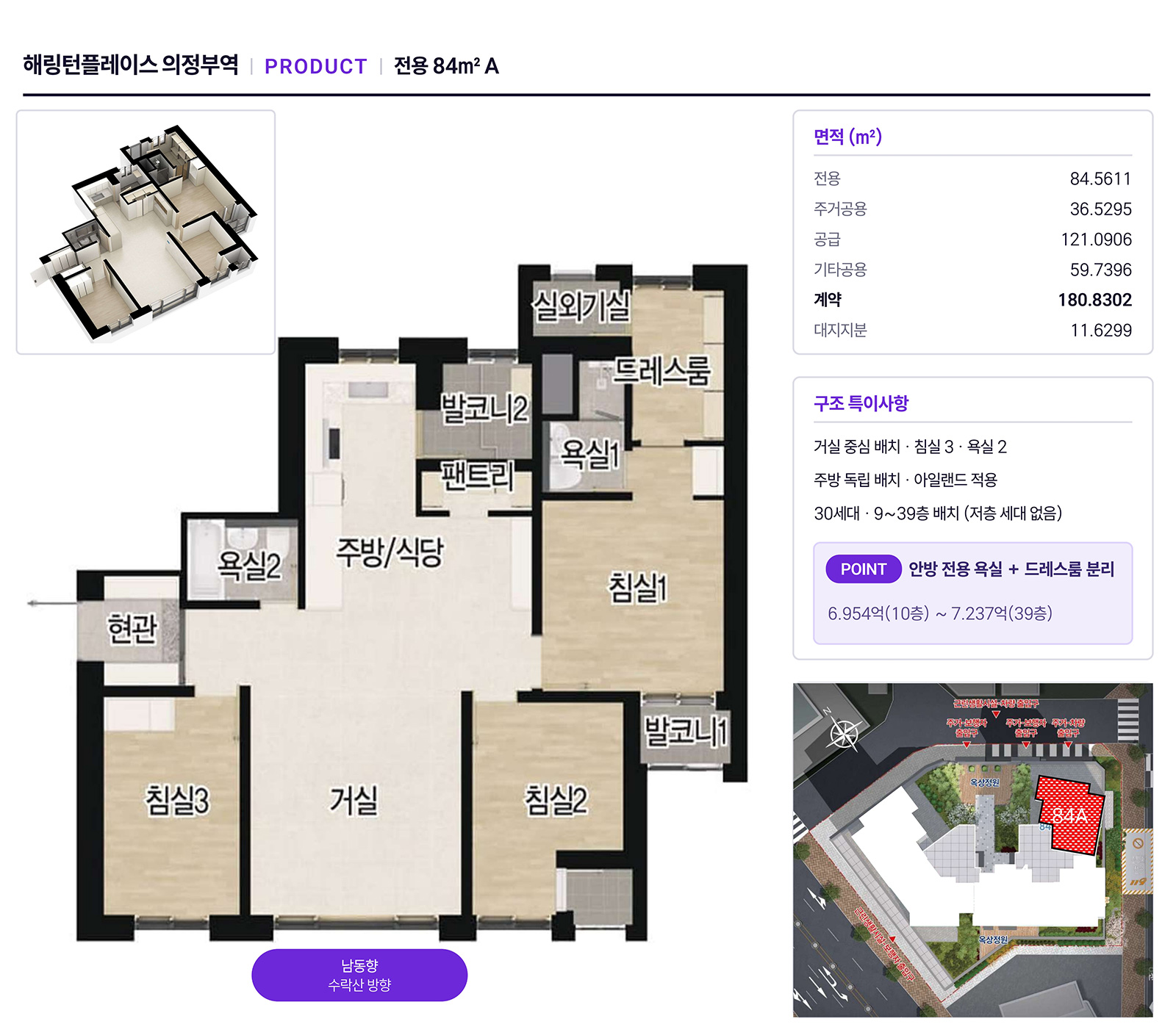 의정부역 해링턴플레이스 평면안내